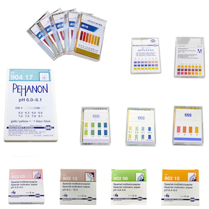 INDICATOR PAPERS [pH]: Strips, Reels, pH ranges 1 to 14