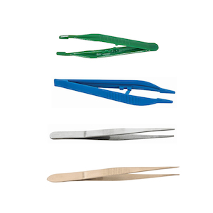 DISSECTING FORCEPS [Tweezer]: Plastic, Stainless steel