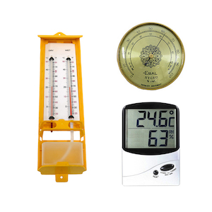 Measuring Devices: HYGROMETERS: Dial, Digital, Wall types