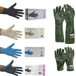 GLOVES: Nitrile, Vinyl, Latex, PVC