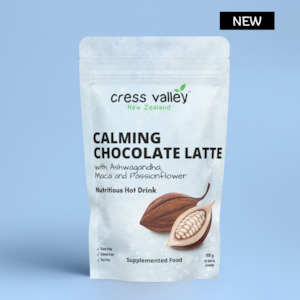 Cress Valley Calming Chocolate Latte with Ashwagandha, Maca & Passion Flower 100g