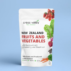 Cress Valley Freeze-Dried New Zealand Super Fruits & Vegetables with Blackcurran…