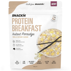 Snackn' Protein Instant Porridge Vanilla Custard Flavour - 450g