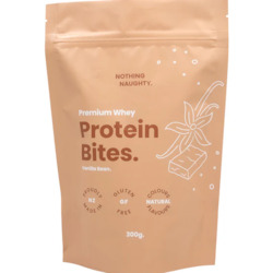 Cafe: Nothing Naughty Premium Whey Protein Bites Vanilla Bean 300gm