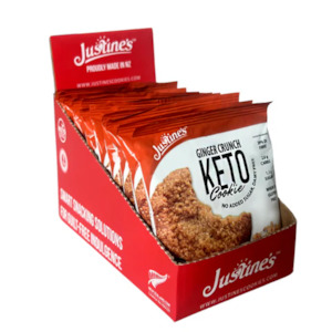 Box of 12, Justine's Keto Ginger Crunch Cookie 40g