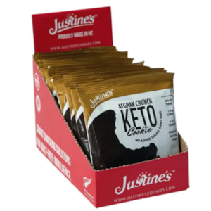 Box of 12, Justine's Keto Afghan Crunch Cookie 40g