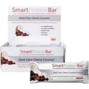 Box of 12 Smart Protein Bar Dark Choc Cherry Coconut