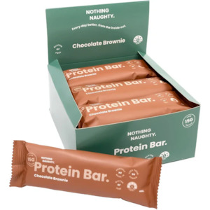 Cafe: Box of 12, Nothing Naughty Chocolate Brownie Protein Bar