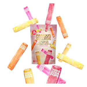 Famous Soda Pops - 12 Assorted Ice Lollies