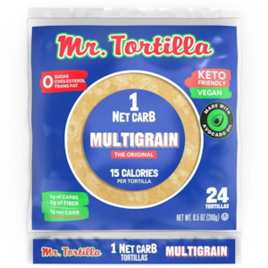 Mr Tortilla 1 Net Carbs Multigrain Tortilla 24 Pack