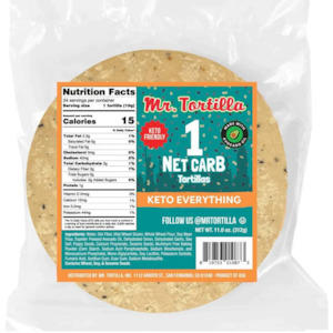 Mr Tortilla 1 Net Carbs Everything Keto Tortilla 24 Pack