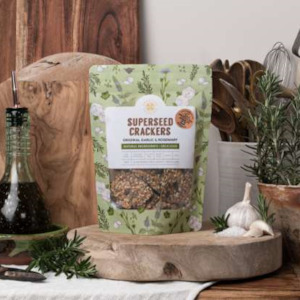 Superseed Original Garlic & Rosemary Crackers