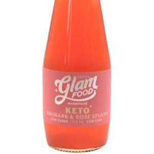 Glam Food Keto Rhubarb & Rose Splash 300ml