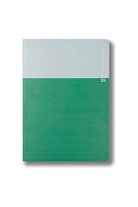 Clothing accessory: 2025 Ruled Diary | The Scheduler | Sky and  Green