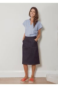 Sara Skirt | Indigo Denim