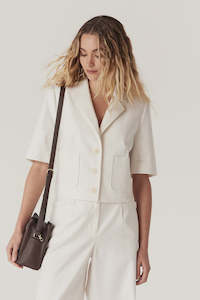 Clothing accessory: Short Sleeve Blazer | White