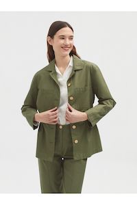 Sahariana Cotton Jacket | Khaki