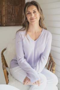 West Palm Cotton Cashmere V Neck Jumper | Serendipity