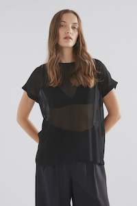 Clothing accessory: Sheer Webb Top | Black