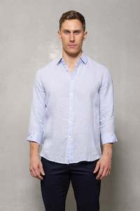 Clothing accessory: Blake Linen Shirt | Blue Mist