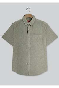 Fields Short Sleeve Linen Shirt | Soft Green