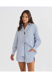 Harlem Oversized Shirt | Boxer Stripe