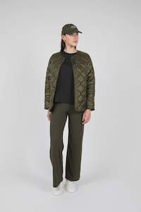 Alpine Quilted Jacket | Dark Olive