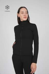 Thermal Active Full Zip Top | Black