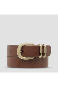 Let It Be Belt | Tan + Gold