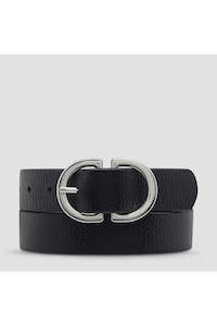 In Reverse Belt | Black + Silver