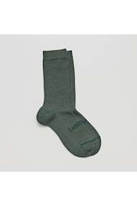 Merino Wool Rib Crew Socks | Tuatara