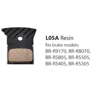 Bicycle and accessory: L05A-RF Resin Pad & Spring Road Disc Brake - Finned