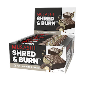 Bicycle and accessory: Musashi Shred & Burn Protein Bar