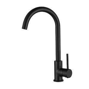 Coromandel Round Sink Mixer in Matte Black