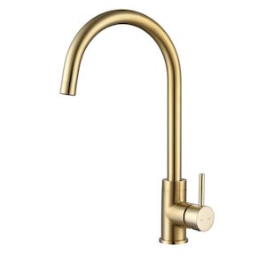 Coromandel Round Sink Mixer in PVD Brushed Gold