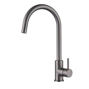 Coromandel Round Sink Mixer in Brushed Gun Metal