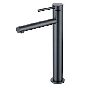 Coromandel Round Tall Basin Mixer in Brushed Gun Metal 