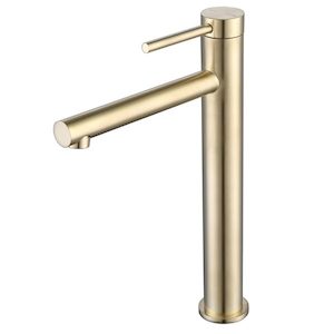 Coromandel Round Tall Basin Mixer in PVD Brushed Gold 