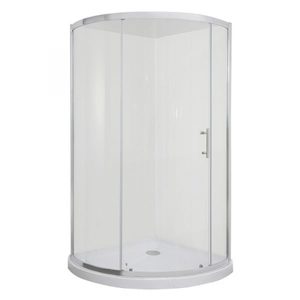 Coromandel 940X940 Corner Single Sliding Door Round Shower in Chrome Extra Height