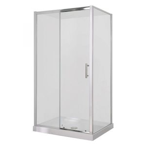 Tiles - floor - retailing: Milford 1200X900 Corner Single Sliding Door Square Shower in Chrome