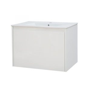 Wanaka 750 Two Drawers Wall Hung Vanity – White/White Oak/Dark Oak