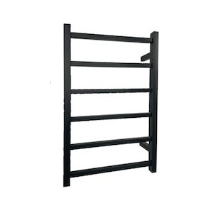 Remarkable Slim 6 Square Bars Heated Towel Rails in Black