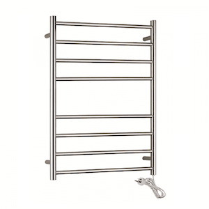 Renwick 8 Straight Round Bars Heated Towel Rails