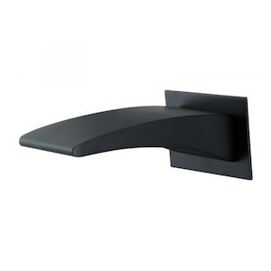 Luxury Curved Bath Spout Black