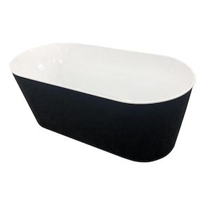 Coromandel II 1500 Oval Freestanding Bath in Black