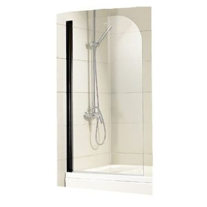 Coromandel 800 Pivot Bath Screen in Black