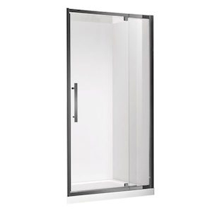 Milford 1000X1000 Alcove Pivot Door Shower in Matt Black- Extra High