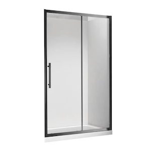 Milford 1200X800 Alcove Sliding Door Shower in Matt Black- Extra High