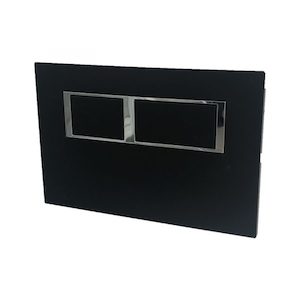 COMO Black Flush Panel with Small Square Button