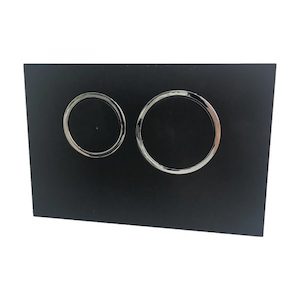 NOVA Black Flush Panel with Round Button